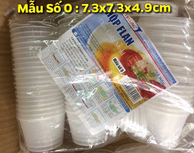 Lốc 50 Hũ/ Hộp Bánh Flan Vĩnh Trường Size Số 1, 2, 0, Trái Tim