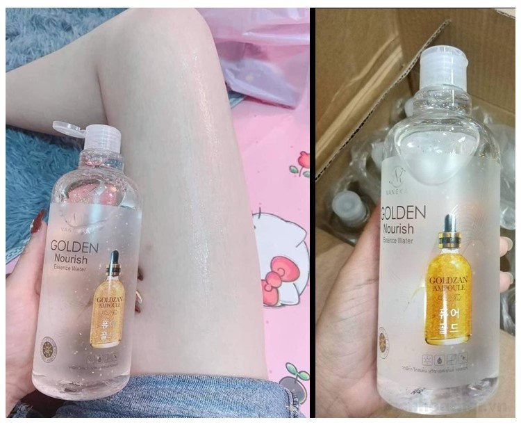 Nước hoa hồng cô đặc vàng Vanekaa Golden Nourish Brighten Essence Water