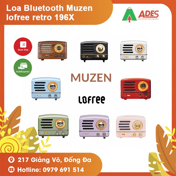 Loa Muzen lofree retro 196X - Loa Bluetooth không dây - Đa dạng màu sắc - Bảo hành chính hãng 12 tháng