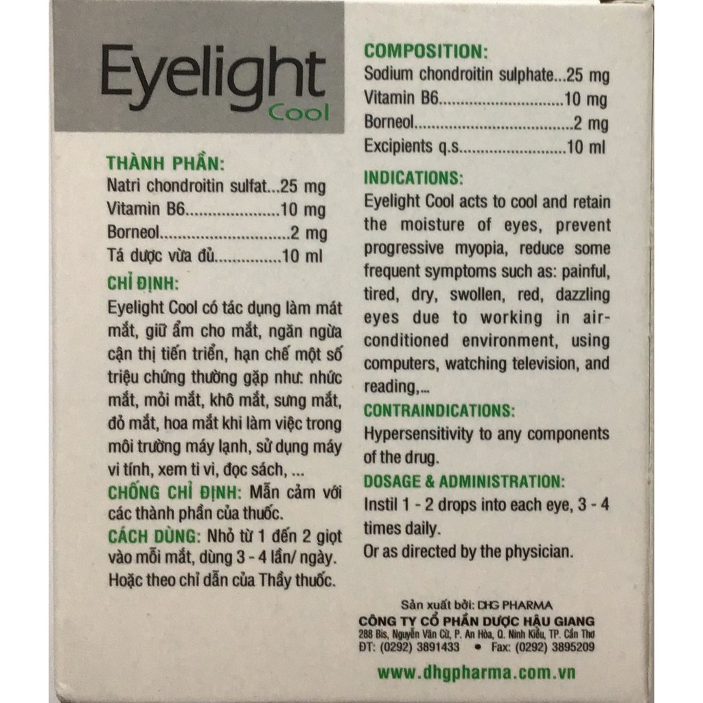 Dung dịch nhỏ mắt Eyelight  Lọ 10ml