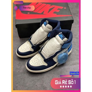(FULL BOX + QUÀ TẶNG) Giày thể thao AIR Jordan 1 Retro High Obsidian UNC cổ cao dành cho nam nữ