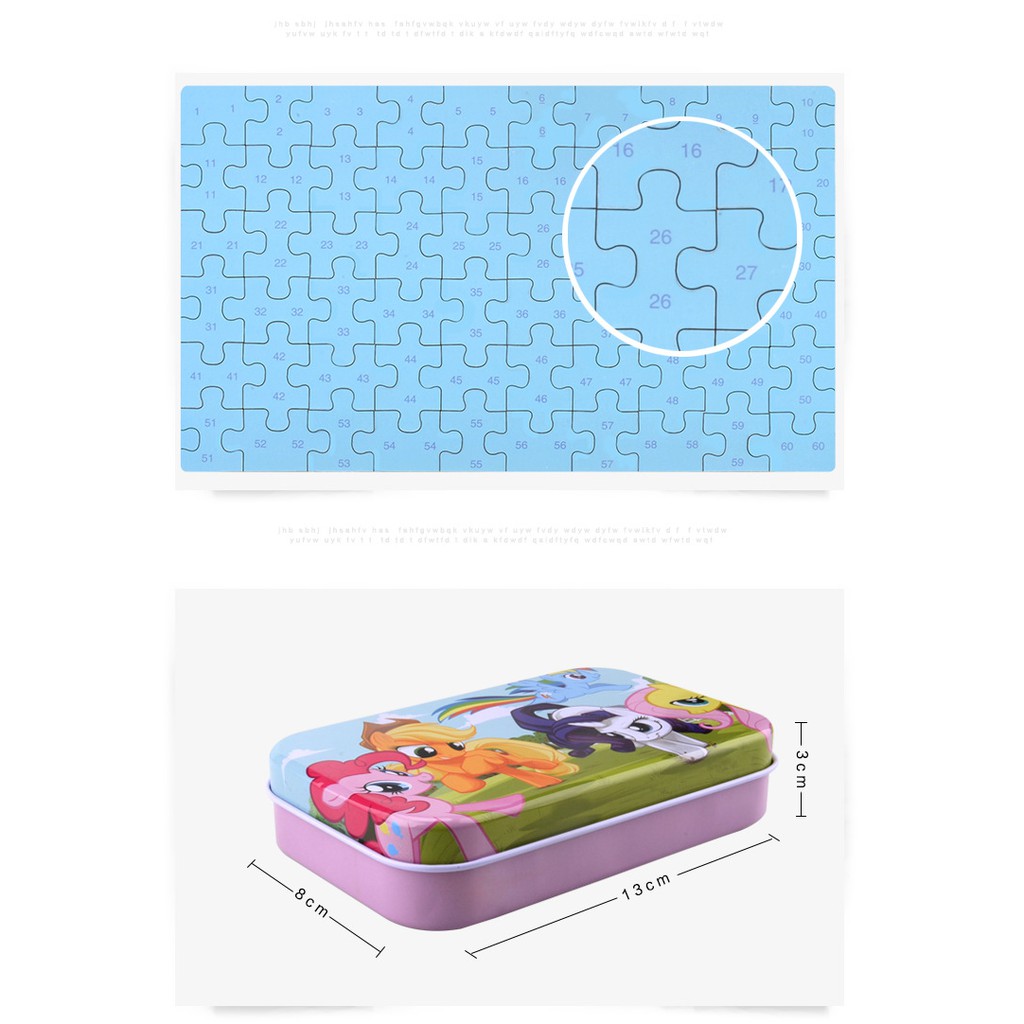 Ghép Hình Puzzle 60 Mảnh Hộp Thiếc - Peppa pig