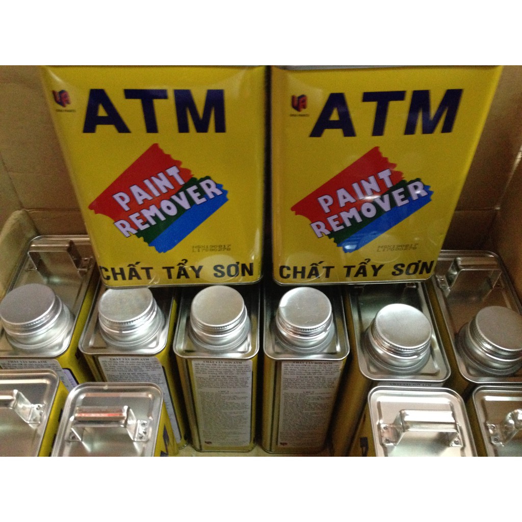Chất tẩy sơn ATM trên mọi chất liệu 875ml+ Tặng kèm miếng pad chà