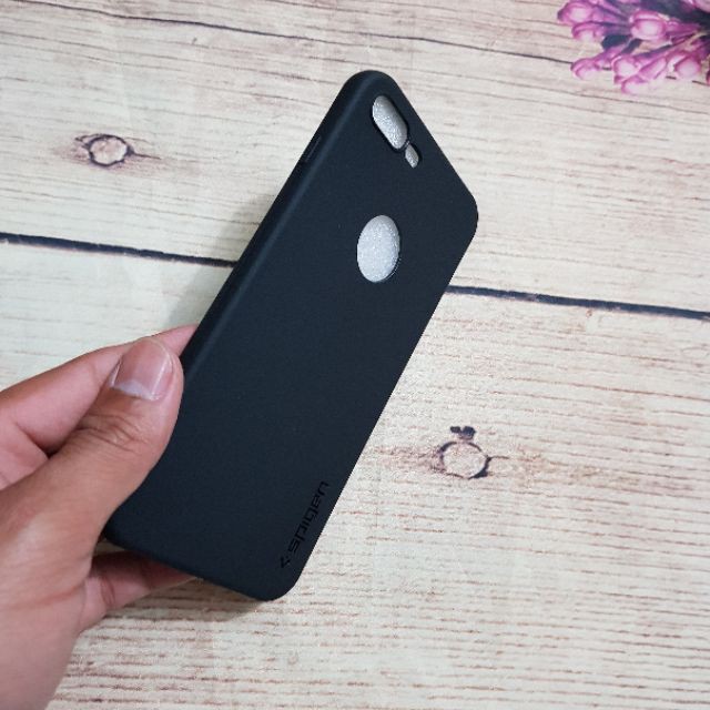 Ốp lưng silicon đen nhám cho iPhone 7 Plus, iPhone 8 Plus