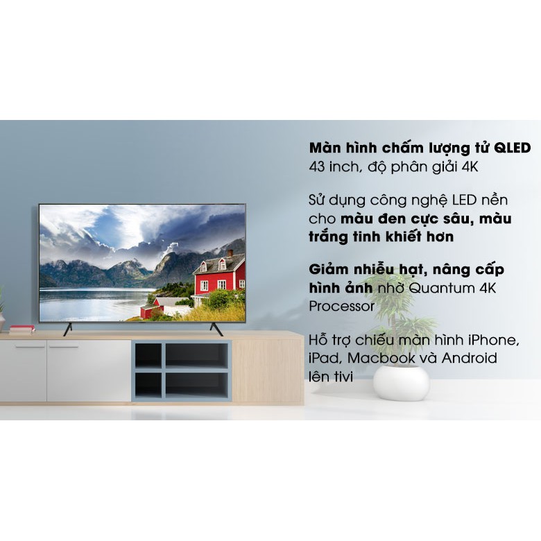 Smart tivi QLED Samsung 4K 43 inch QA43Q65R (Hàng bỏ mẫu)