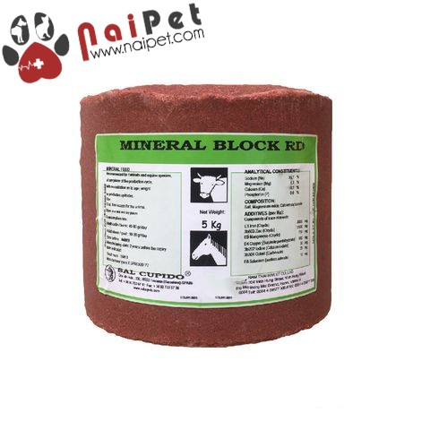 Đá Liếm Bổ Sung Khoáng Chất Cho Gia Súc Mineral Block RD Viên 5kg