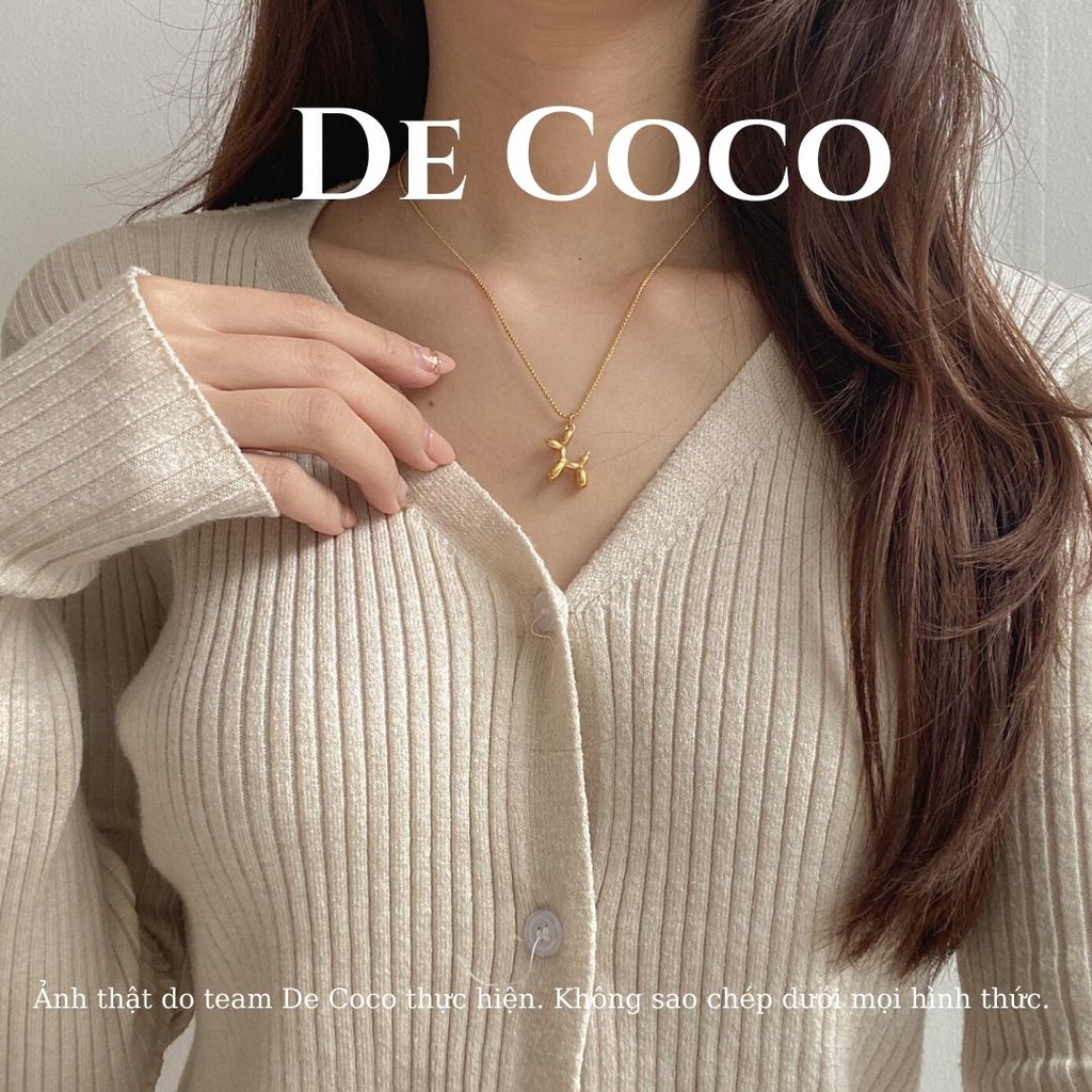 [KHÔNG ĐEN GỈ] Vòng cổ titan hình chó, dây chuyền hình cún Snoopy De Coco decoco.accessories