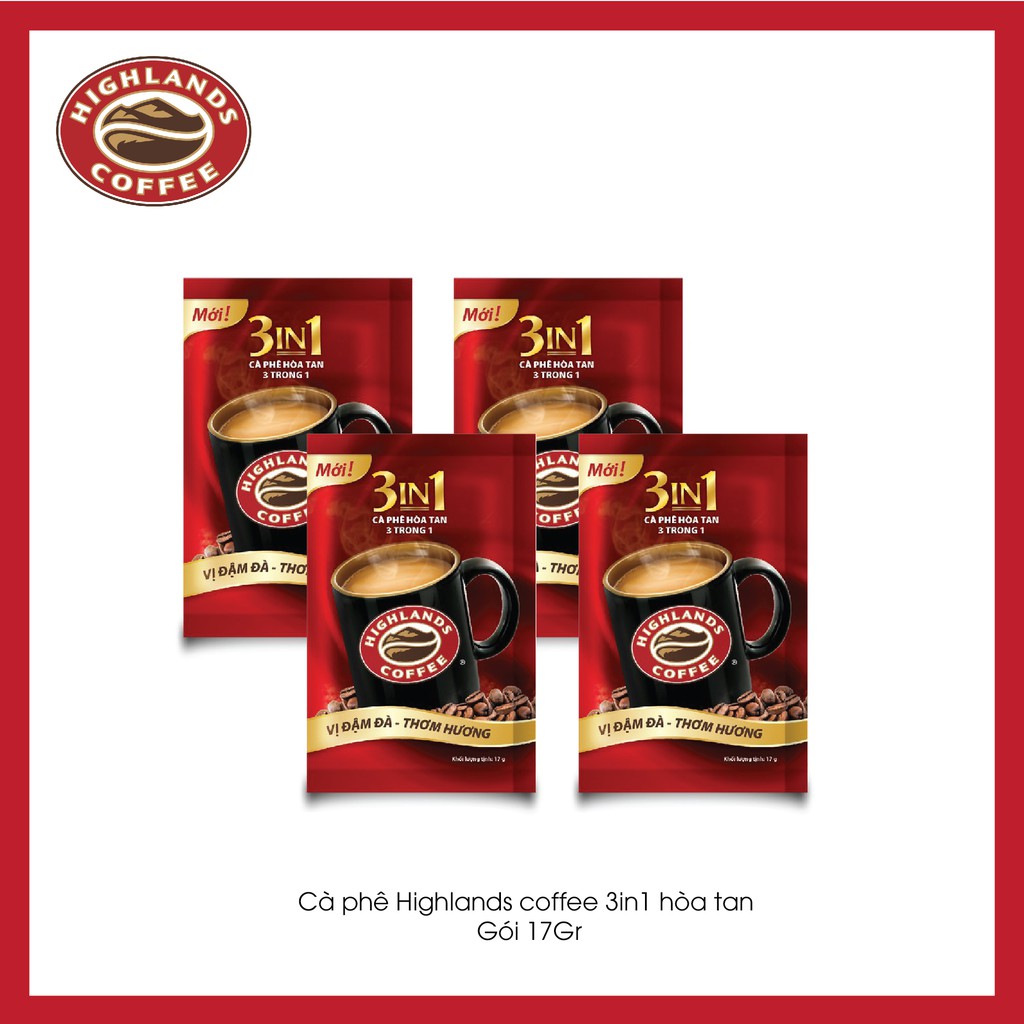 Cà phê hòa tan 3in1 Highlands Coffee (40 gói x 17g)