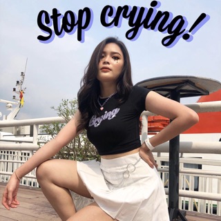 Áo croptop Crying form ôm body