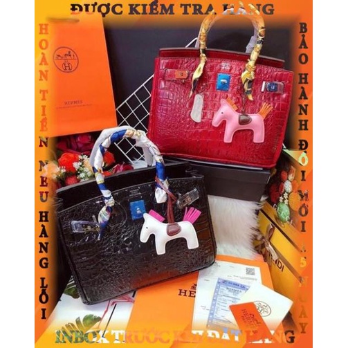 Túi hm birkill da bò thật dập vân cá xấu Full box dongmay