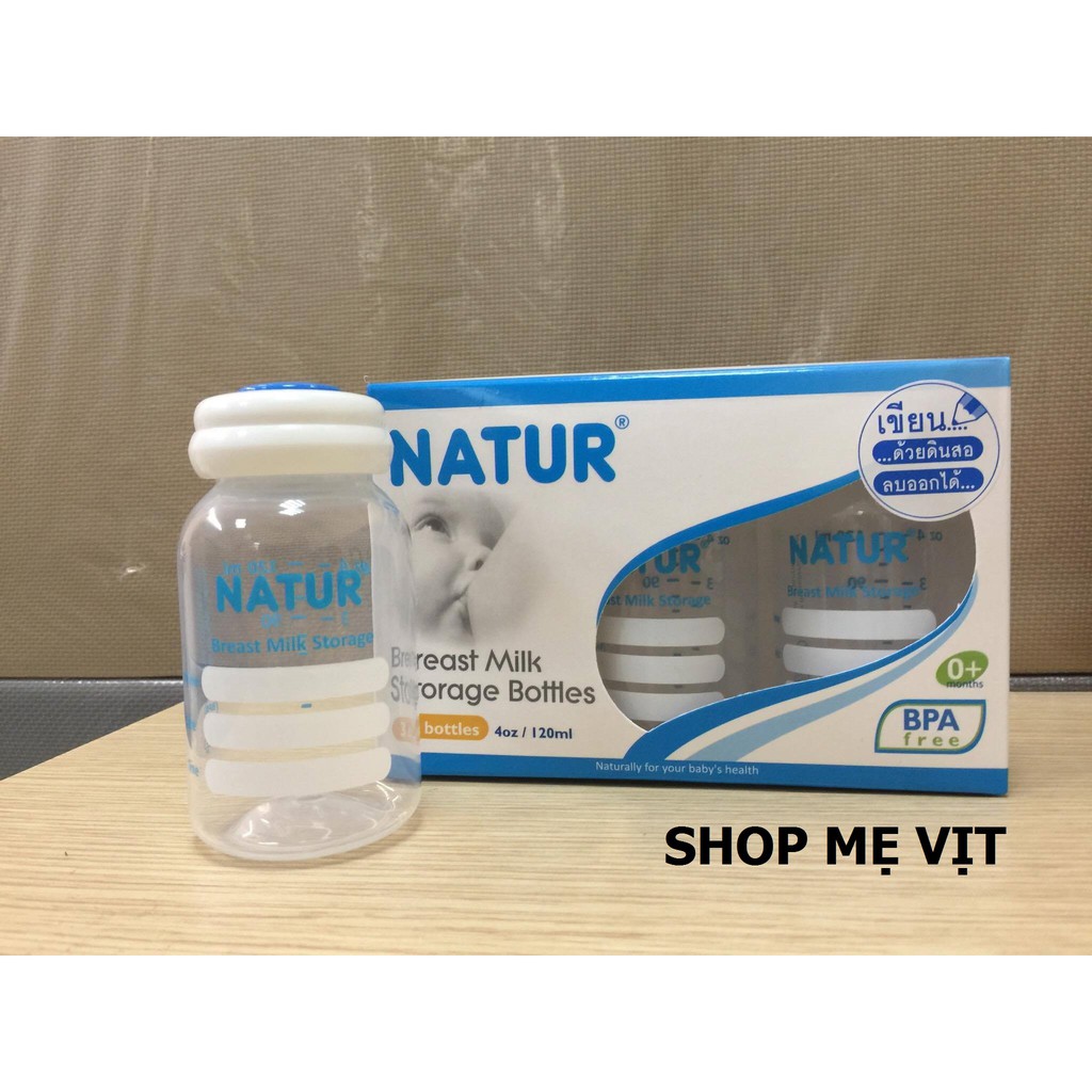 Binh trữ sữa cổ hẹp Natur - Thái Lan