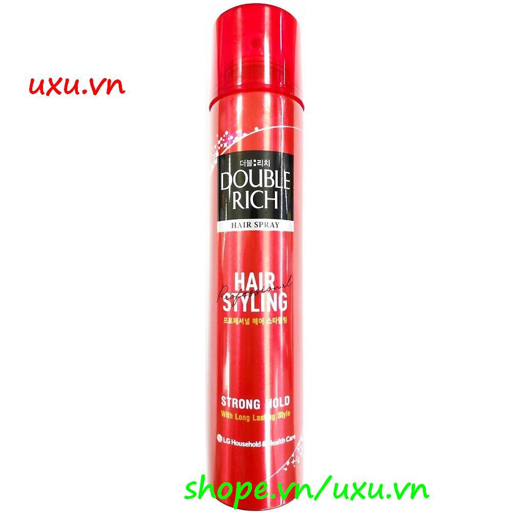 Keo Xịt Giữ Nếp Tóc 170ml Double Rich Hair Spray, Với uxu.vn Tất Cả Là Chính Hãng.