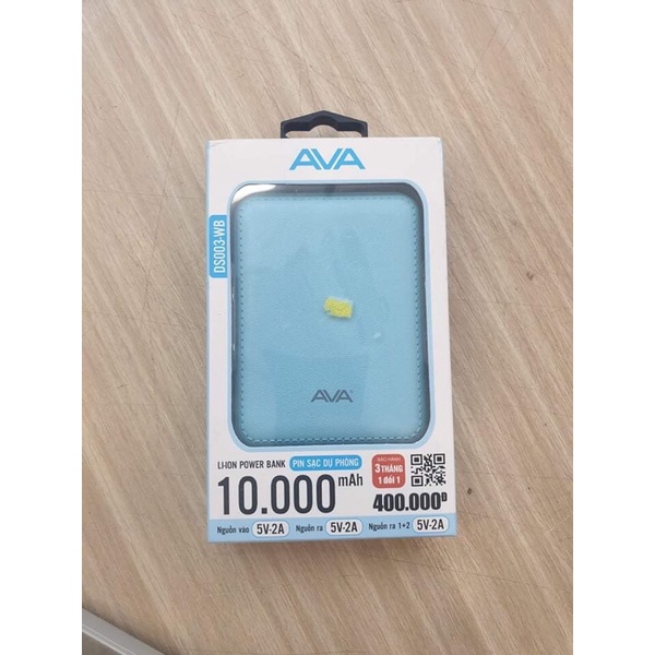 Sạc dự phòng Ava 10.000mAh tặng kèm DÂY SẠC (100% CHÍNH HÃNG)