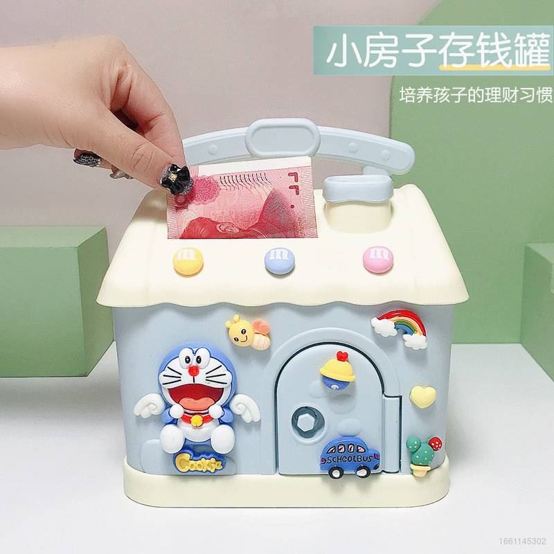 Ống Heo Tiết Kiệm Bằng Nhựa Đa Năng Hình Vịt Donald / Doraemon Sáng Tạo Dễ Thương Cho Bé