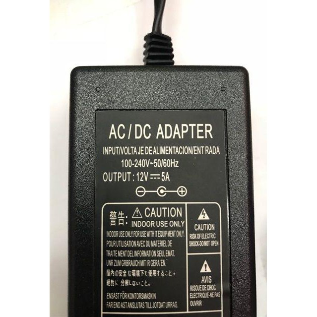 Nguồn 12v 5a adapter ( loại liền dây)