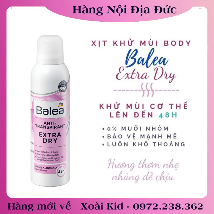 [CÓ CHE TÊN] Bộ Kem khử mùi hôi nách Balea Deocreme, xịt khử mùi nách, lăn khử mùi Balea Đức - Date mới Đủ Bill | BigBuy360 - bigbuy360.vn