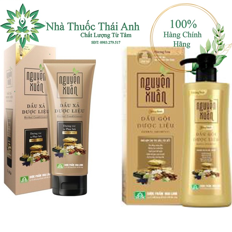 Cặp Dầu Gội Dược Liệu Nguyên Xuân Bồng Bềnh +Dầu Xả Dược Liệu Nguyên Xuân