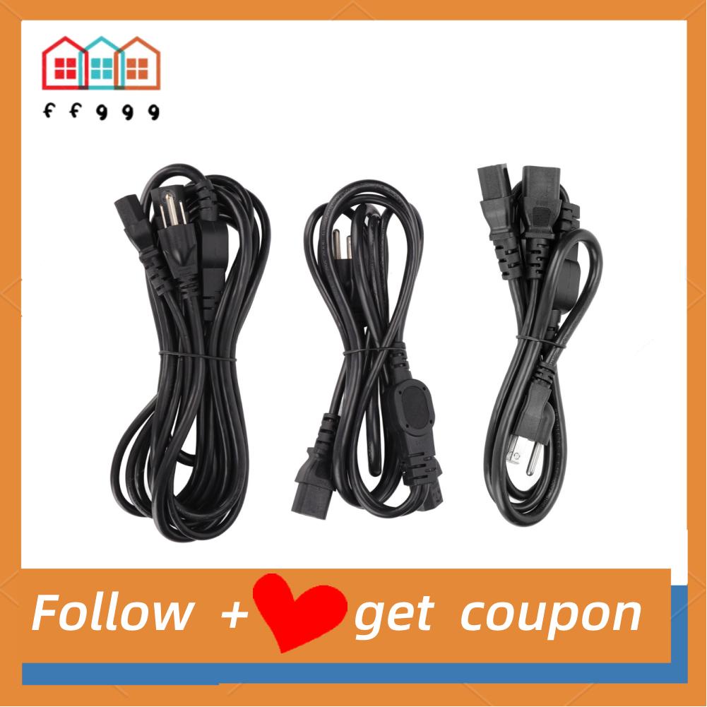 Ffggg Computer Power Cord 5‑15P Male To Dual IEC320 C13 Female Y Shape PC Supply Cable US Plug 125‑250V