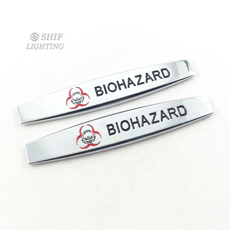 Bộ 2 miếng dán trang trí sau xe ô tô hình logo UMBRELLA Corporation BIOHAZARD