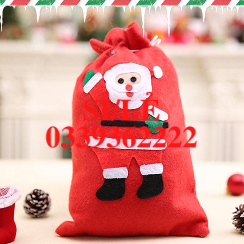 Christmas Santa Claus Snowman Gift Bag Fabric Large Shopping Bag MM  HAIANHSHOP