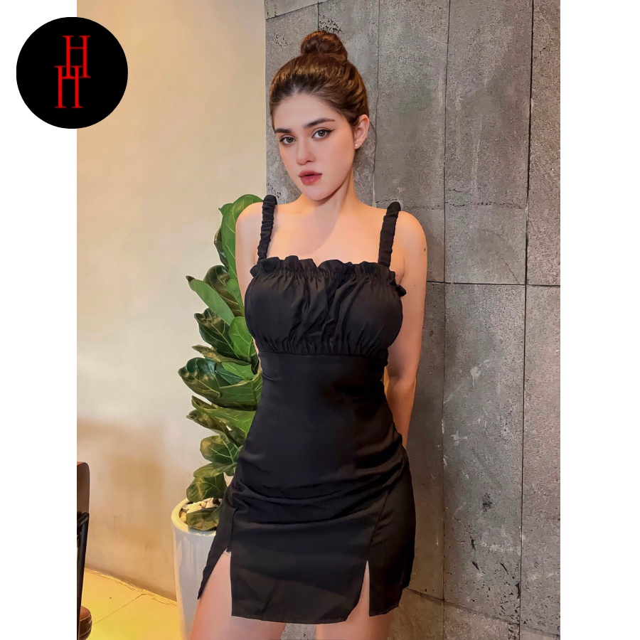 Đầm đen hở lưng HDT271 Hỉn Hỉn Store