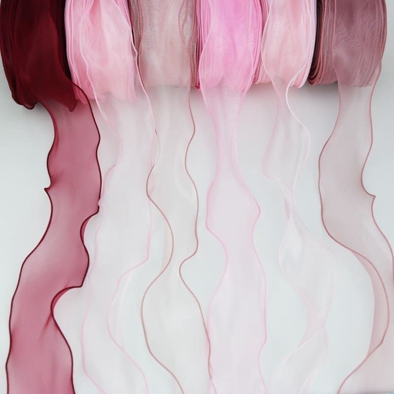 Ruy băng voan nhũ xoăn