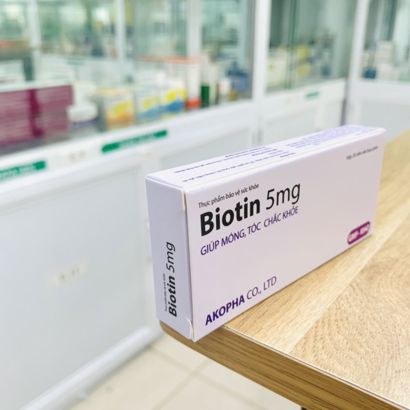 Viên Uống Biotin 5mg Vitamin H - Giảm Tóc Gãy Rụng Kích Mọc Tóc