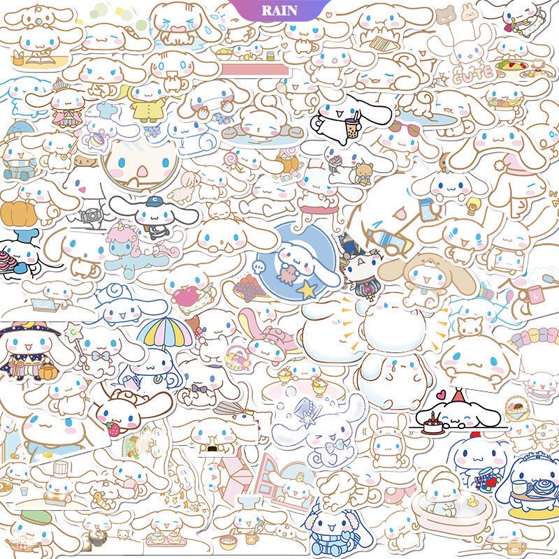 SANRIO Bộ 50 Miếng Dán Trang Trí Laptop Họa Tiết Hoạt Hình Hello Kitty Dễ Thương