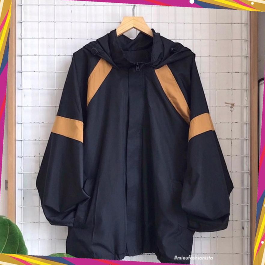 Áo khoác gió nữ 2 lớp phối sọc cực xinh M654