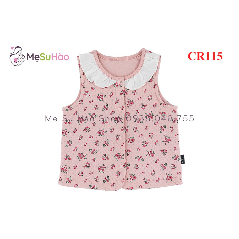 HÀNG CÓ SẴN CR115, ÁO GILE BÉ GÁI CAO CẤP HÃNG CORDI_I HÀN QUỐC. MẪU HOA NHÍ RẤT XINH