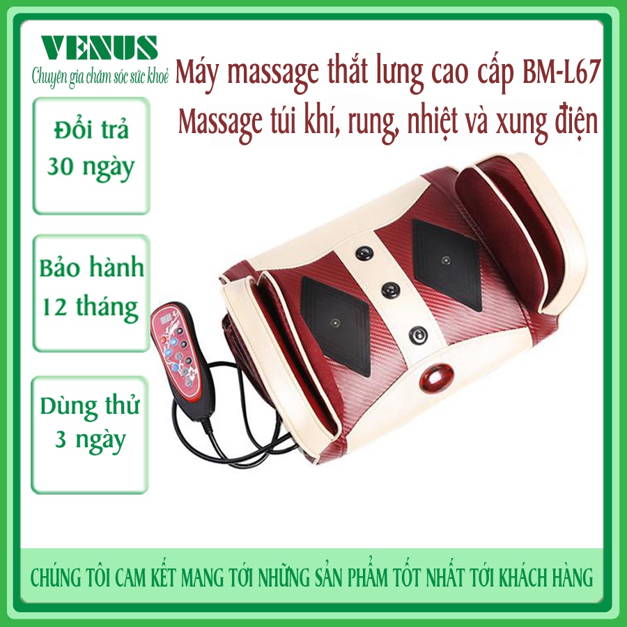 Máy massage thắt lưng cột sống, Máy mát xa Lưng, Massage cho người người thoát vị đĩa đệm BM-L67