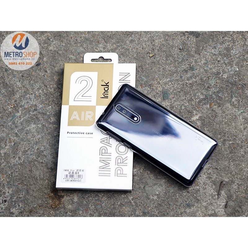 Ốp lưng trong suốt cứng Nokia 8 IMAK