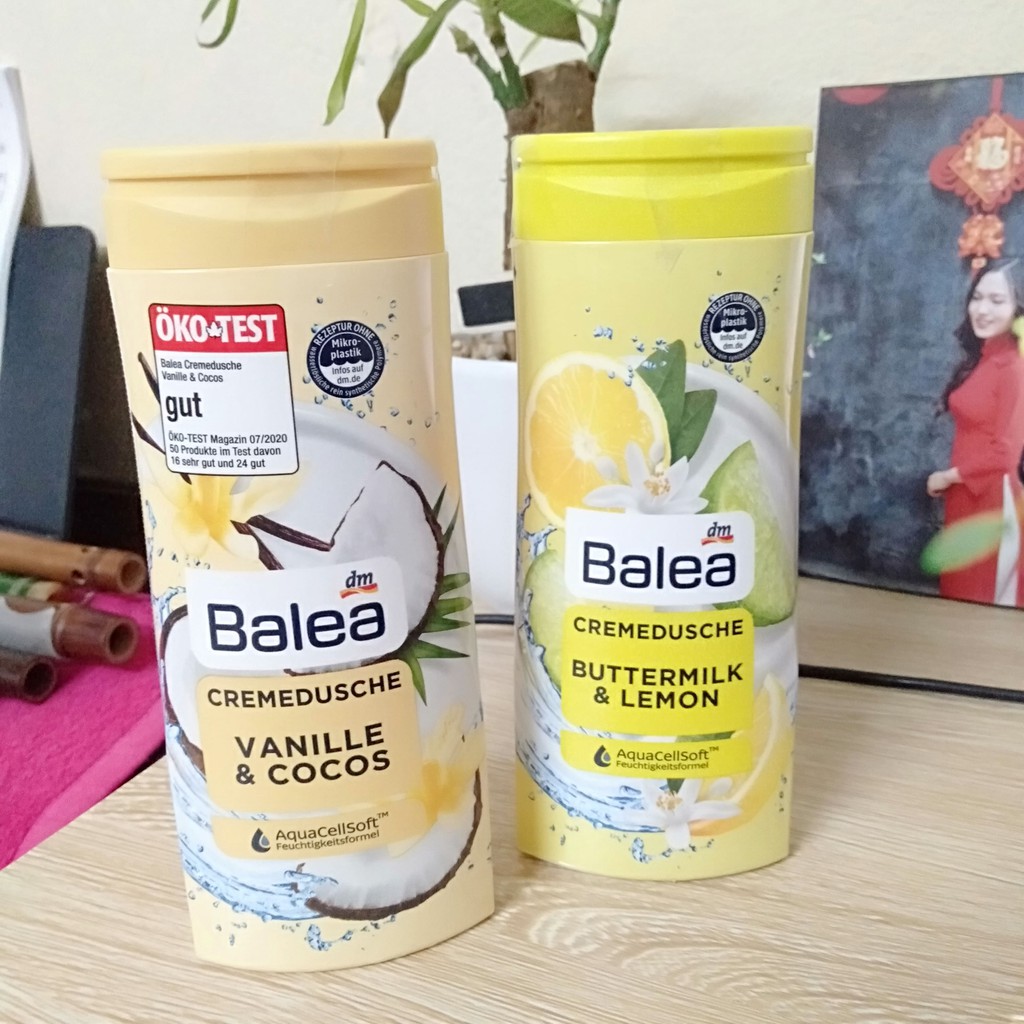 Sữa tắm trắng da, sữa tắm dưỡng ẩm toàn thân BALEA chiết xuất từ thiên nhiên giúp mềm mịn da 300ml | BigBuy360 - bigbuy360.vn