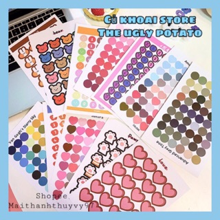 Set Dot Sticker - Nhãn dán Dot Sticker - Sticker trang trí - MilkJoy