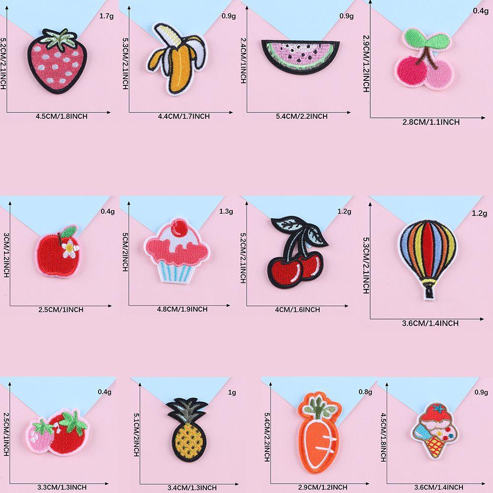 Miếng Vá Ủi Quần Áo Thêu Hình Cây Kem/ Trái Cây Thời Trang DIY