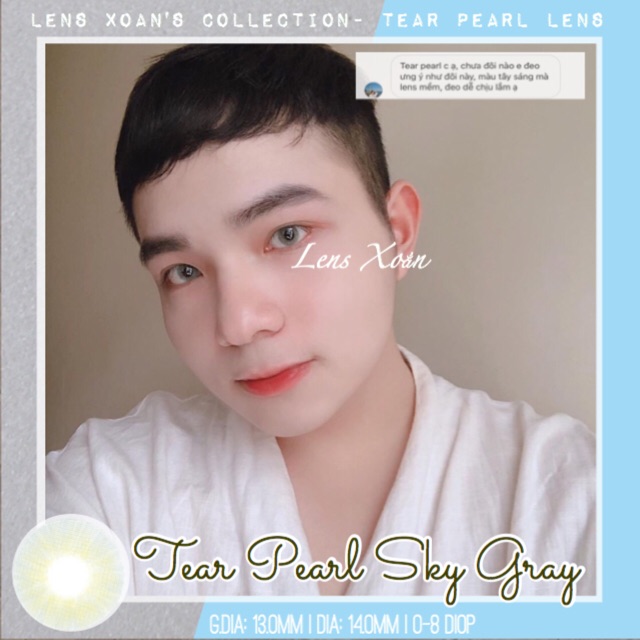 Áp tròng TEAR PEARL HOLOGRAM SKY GRAY-LENS ME( LENS XOẮN)