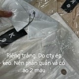 Áo Sơ Mi Trắng - Size L - 3655 Lỗi cổ áo 2 lớp keo. Nhưng sau giặt sẽ Binh thường