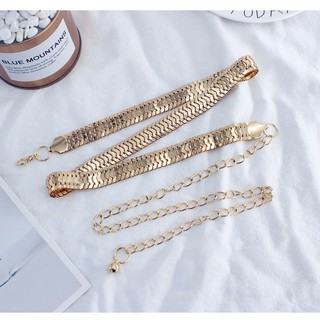 Belt Nịt đầm mix đồ - đai váy khóa móc Họa tiết nối