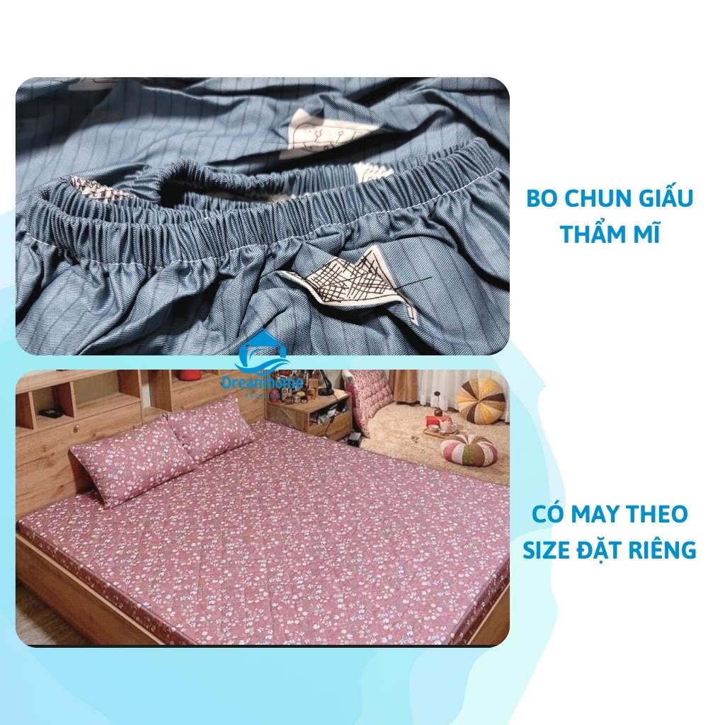 Bộ ga gối cotton Hàn Quốc cao cấp, ga chun đủ size đệm 1m2 1m6 1m8 2m2 Dreamhomebedding | BigBuy360 - bigbuy360.vn