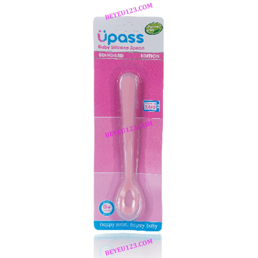 Thìa ăn dặm silicone siêu mềm cho bé Upass UP3001W (Made in Thailand)