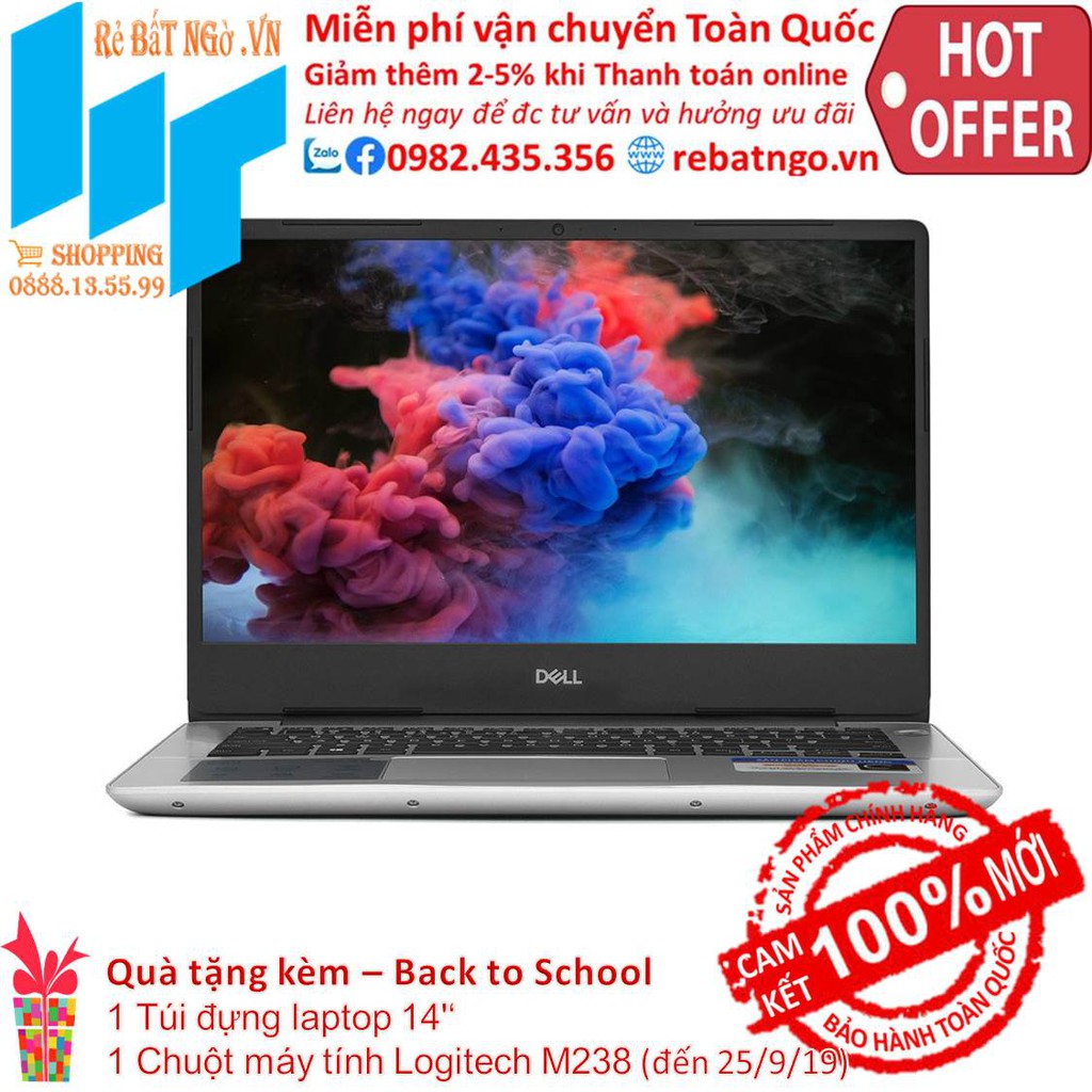 Laptop Dell Inspiron 5480-X6C891 14 inch FHD_i5-8265U_4GB_128GB SSD_1TB HDD_MX150_Win10_1.6 kg