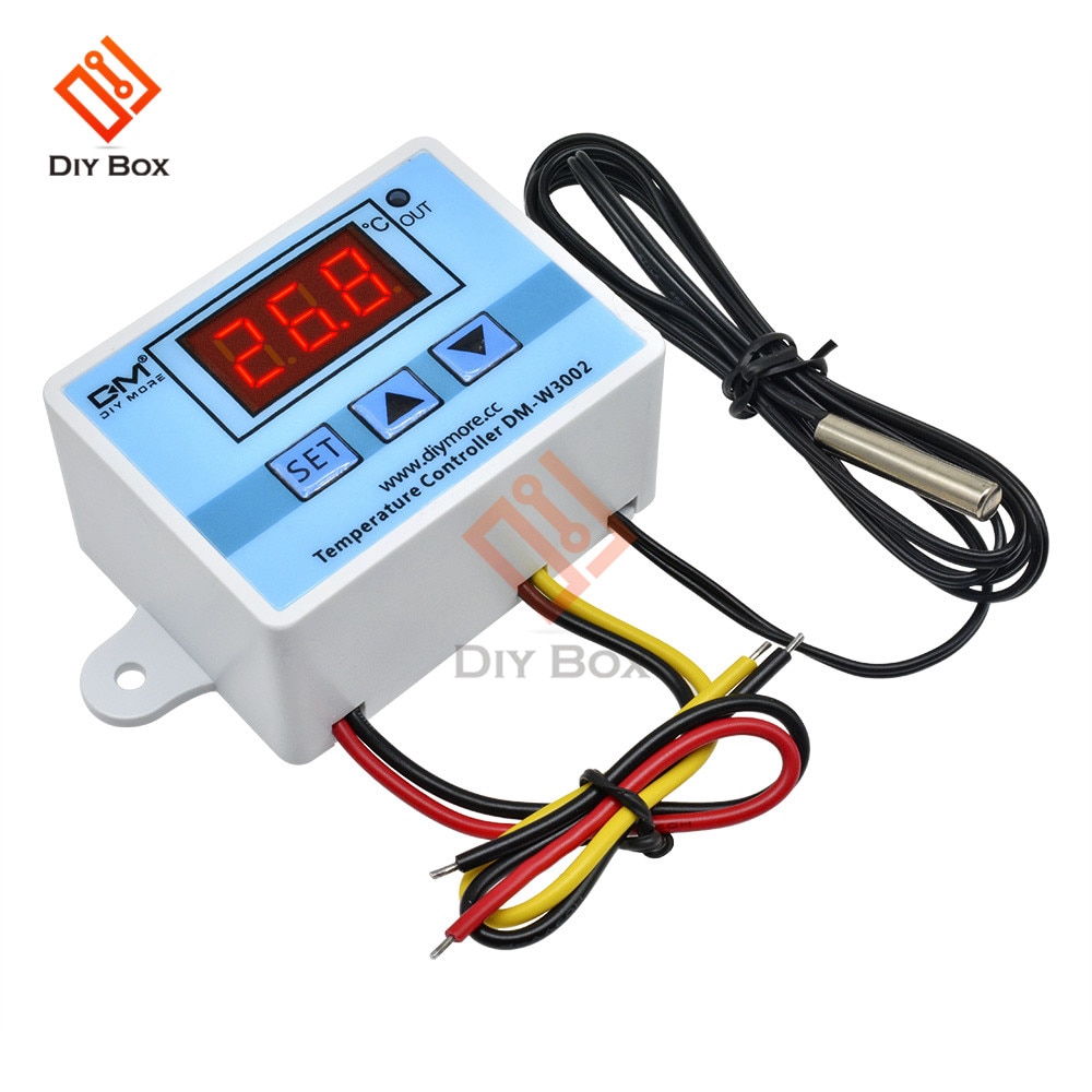 Công tắc điều khiển nhiệt với cảm biến đầu dò W3002 XH-W3002 LED DC 12V 24V AC 110V-220V 10A | BigBuy360 - bigbuy360.vn