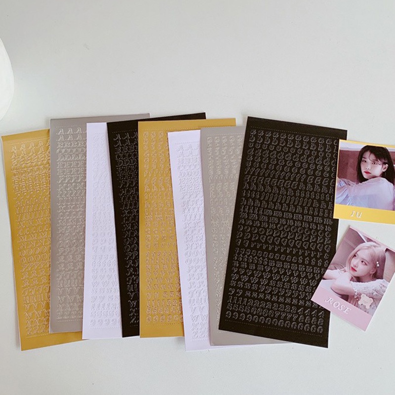 Miếng Dán Chữ Tiếng Anh Màu Đồng Đơn Giản Trang Trí DIY