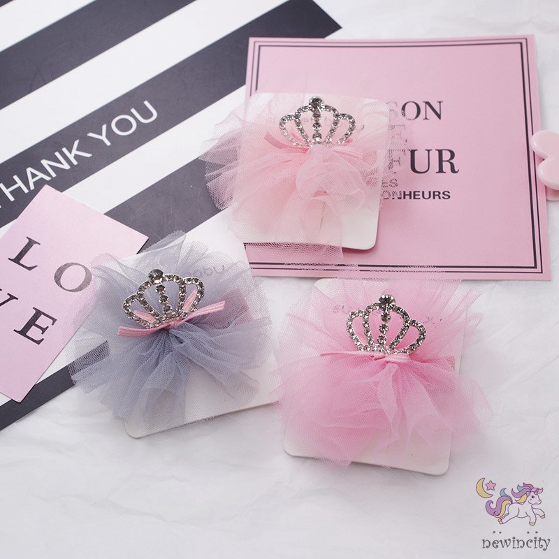 Bộ Kẹp Tóc Hình Vương Miện Dễ Thương Cho Bé Gái