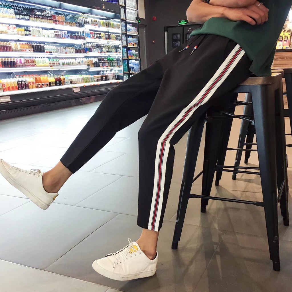 Ielgy Bộ Quần Áo Nam Cắt Xén Harajuku Hàn Quốc