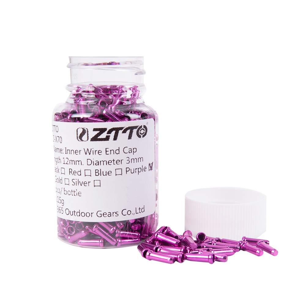 Set 500 đầu bịt dây phanh xe đạp ZTTO bằng hợp kim nhôm
