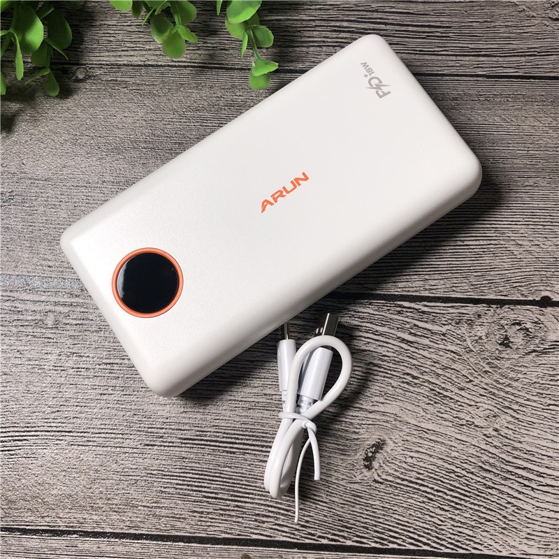 Pin Sạc Dự Phòng Arun FC20P 20000mAh, PD18W QC3.0, Sạc Nhanh 2 Chiều Type C - BH 1 Năm - Hưng Long PC