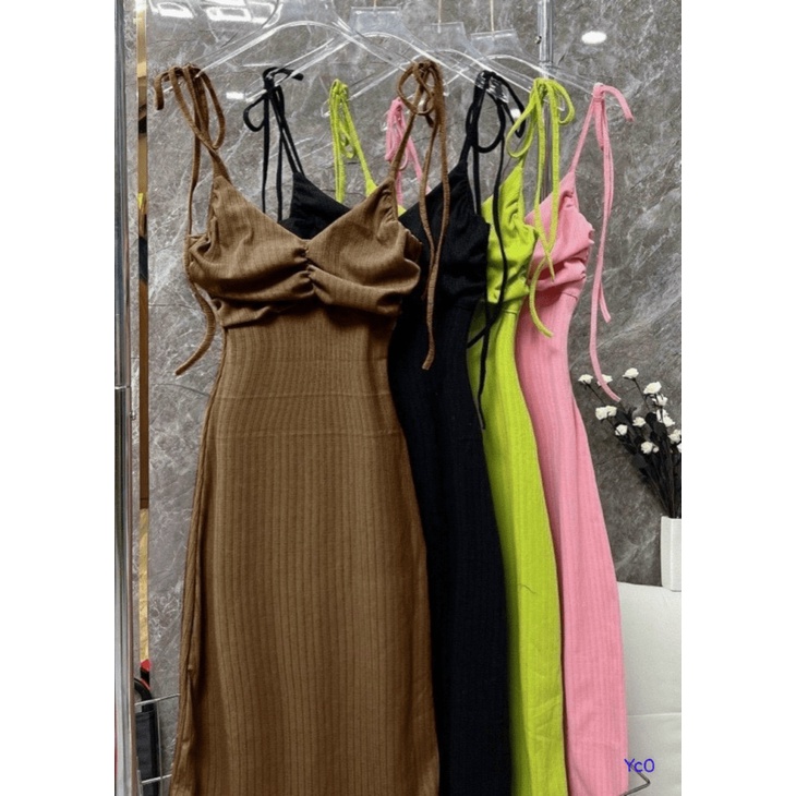 (Free Ship) ĐẦM THUN GÂN HAI DÂY DÁNG ÔM BODY CHẤT VẢI MỀM MẠI CỰC SEXY UP Shop VLTN