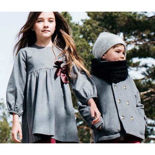 Váy Nect&Neck bèo vai nơ đỏ ngực