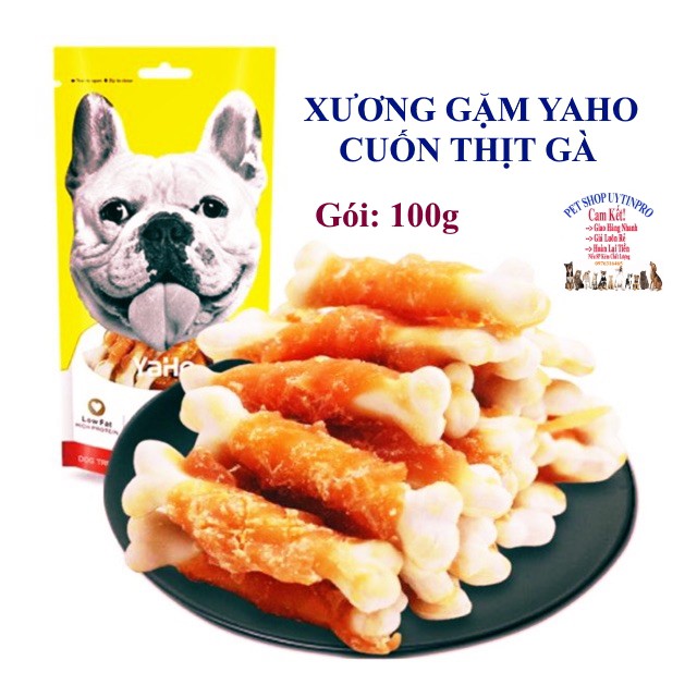 XƯƠNG GẶM CUỐN THỊT GÀ CHO CHÓ THÚ CƯNG Yaho Snack King Gói 100g Bổ sung canxi Sạch răng Thơm miệng Tốt cho tiêu hóa